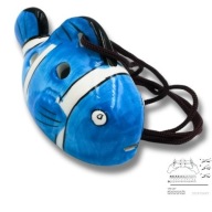 mini OCARINA keramika NEMO FISH modrá 6 otvorov úchyty okaríny