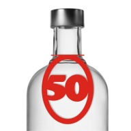 Prívesky na fľaše alkohol vodka 50 NARODENINY x10