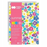 DECO SUMMER A5 dekoračný blok 170g 20 listov HAPPY COLOR
