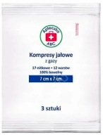 Komprimujte sterilný gázový obväz 17 nits. 7 x 7 cm x 3