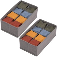 2x organizér spodnej bielizne na ponožky 32*16cm do šatníkovej zásuvky 2*4 priehradky