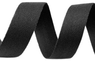 Bavlnená stuha rybie kosti 30 mm čierna stuha