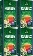 Bylinkový čaj vo vrecúškach Astra Rooibos baza čierna 20 ks x4