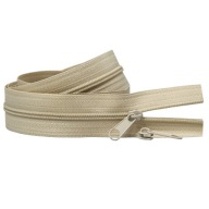 3mm páska na špirálový zips, BÉŽOVÁ, 20 zipsov, 10 metrov