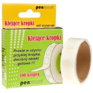 Nalepovacie bodky, bezfarebné, obojstranné, SILNÉ, 100 ks