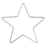Dekorácia KOVOVÝ RÁM BIELA ​​HVIEZDA 25 cm