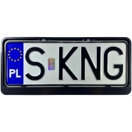 Rám na ŠPZ pre USA JAPAN SHORTENED LITTLE POLAND BLACK