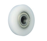 Plastový valček s ložiskom, priemer 46 mm, priemer 12 mm