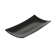 ČIERNY OBDŽNÍKOVÝ PORCELÁNOVÝ tanier Salsa 18x9 W-wa AMBITION Sm