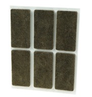 Plsťové podložky pod nábytkovú plsť 25x50 hnedá 6 ks