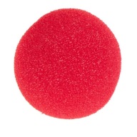Klaunský nos KLUNOVÝ nos červený SPONGE narodeniny