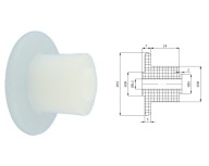 Plastová rolka s priemerom príruby 53 mm, priemer 8,2 mm