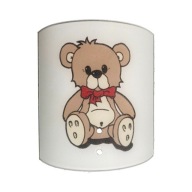 Detská sklenená nástenná lampa Medvedík nástenná lampa izbová medvedíková sklenená lampa