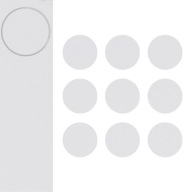Samolepiace čiapky na nábytok MAT WHITE Color Fi 20mm 9 kusov Kryty