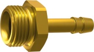Mosadzný konektor, 25bar, vonkajší závit, 3/8, 6mm hadica