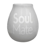 Keramická sivá tekvica s logom Soul Mate 350 ml