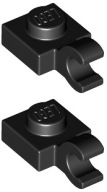 LEGO Plate Mod 1x1 Clip Black 4517925 61252 - 2ks