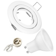 SET pohyblivé halogénové svietidlo + GU10 LED 10W