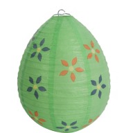 LAMPIÓN Z VAJÍČKA ROZPÚŠŤACÍ PAPIER, 25CM, ZELENÝ
