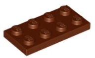 LEGO PLATE 2X4 HNEDÁ Č. 3020 - ZA 10 KS