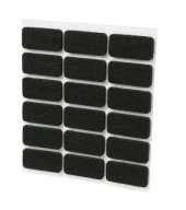 Plstené podložky 15 x 30 mm pre čierny plstený nábytok