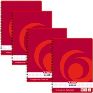 HERLITZ GRAPHED NOTEBOOK A5 80 ŠPIRÁLA VYSOKÁ KVALITA 4 ks