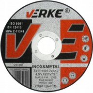 KOVOVÉ REZNÉ KOTÚČE 115 mm x 1,2 mm x 22,2 mm VERKE