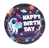 Narodeninové TANIERE planeta happy birthday 6 ks