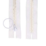 Nerozopínateľný zips 16cm biely