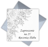 POZVÁNKY NA 25. VÝROČIE SVADBY - STRIEBORNÉ VÝROČIE + OMŠA