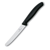 Victorinox 6.7833 nôž na zeleninu, zúbkovaný, čierny