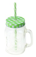 JAR hrnček so slamkou 450ml sklenené nápoje nápoje
