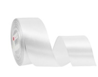 Saténová stuha 32 m x 5 cm Biela