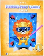 DIAMANTOVÝ MAĽBA VEĽKÝ OBRAZ 18cm x 23cm FAREBNÝ LEV UROBITE SI SAMI!!!!