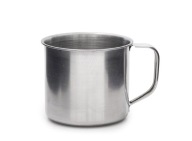 Nerezový hrnček, retro turistický hrniec, 9 cm