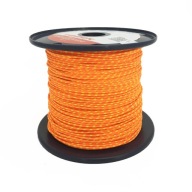 Kevlarová reprová šnúra, Tendon pomocná šnúra, 2 mm, 1 m dlhá, oranžová, 160 daN