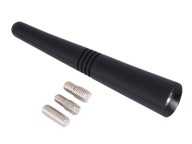 ANTÉNNY STOŽIAR AUTA 9CM 90MM KRÁTKA BAT 3 ADAPTÉRY ZÁVIT 5MM 6MM 7MM