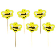 PIKERY muffiny BEE yellow VČELÍ HODY x6