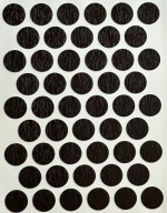 Čiapky na nábytok samolepiace 14mm - wenge - 50 ks.