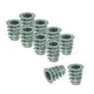 Oceľová nábytková vložka 100x M6 x 13 mm skrutkovaná do dreva, typ DC