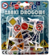 SADA CESTNÝCH ZNAČIEK 21 PRVKOV NA HRU A UČENIE 7 CM