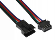 Sada konektorov pre RGB 4-PIN samice a samce JST SM LED pásiky s káblom