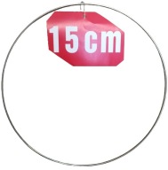 STRIEBORNÝ prsteň/ráfik na lapače snov/makramé 15 cm