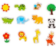MAGNETY NA CHLADNIČKU ZVIERATKA KVET PRE DETI x12
