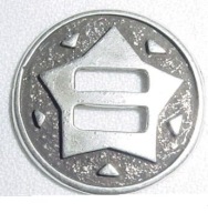 CONCHO ROUND 33mm gombička starostrieborná WESTERN vesta čapky