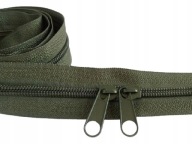 Špirálový zips 5 mm zips na meter khaki OLIVOVÝ 1 meter + 2 zipsy