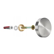 Kryt 16mm Montážna krytka na zakrytie skrutky, sada 2 ks, strieborná