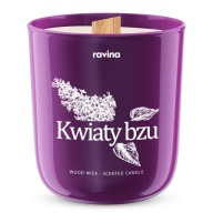 LIBERÁLNA KVETOVÁ VONNÁ SVIEČKA RAVINA SÓJOVÁ SVIEČKA DREVENÝ KNÚT RAVINA