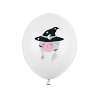 BALÓNOVÁ ČARODEJNICA HALLOWEENSKÁ BIELA ​​30cm