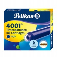 KRÁTKE MODRÉ ATRAMENTOVÉ KAZETY 6KS PELIKAN